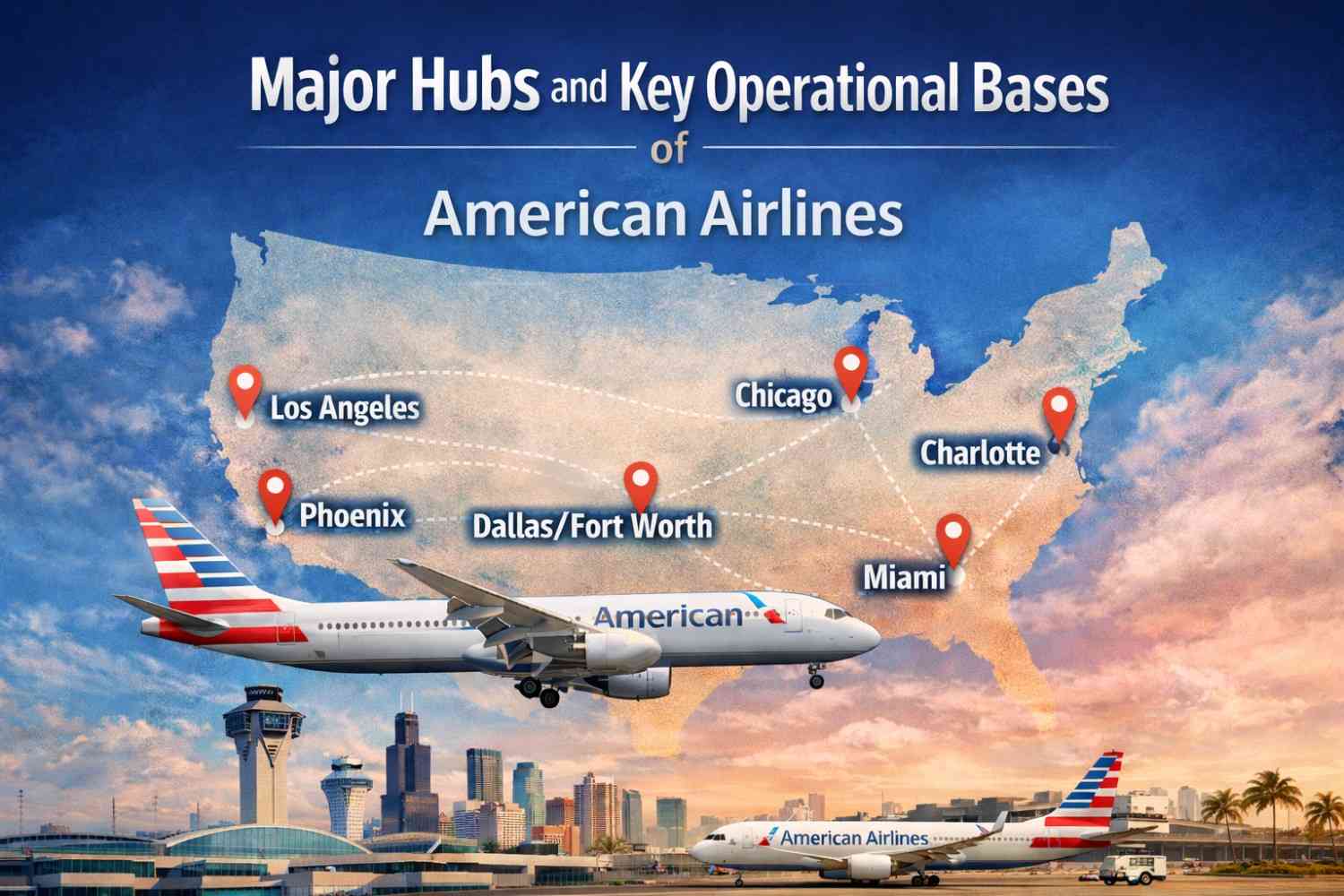 Major Hubs and Key Operational Bases of American A
